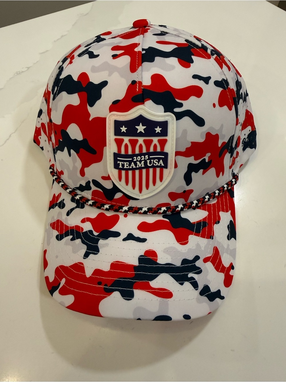 Birdie Boss NWT Team USA 2025 Red White Blue Camo Baseball Cap
